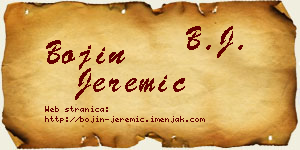 Bojin Jeremić vizit kartica